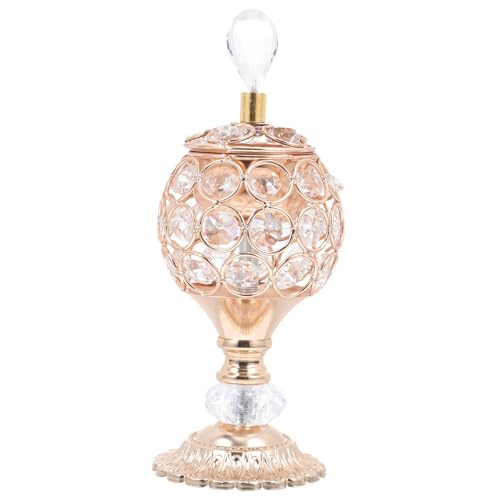 SAFIGLE Quemador de Incienso de Cristal Estilo Medio Oriente Adorno Decorativo para Escritorio Soporte Metálico Único para Quemar Incienso Base Estable para Uso Hogar y Oficina