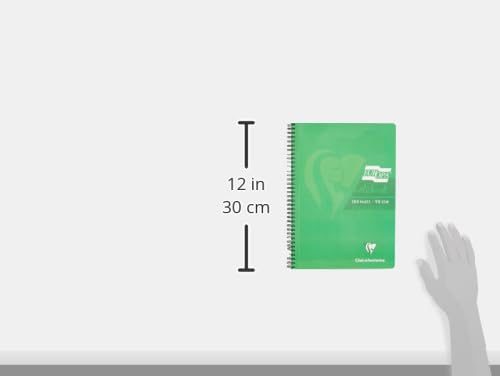 Plantilla de diseño de portada de cuaderno a4 color verde y negro