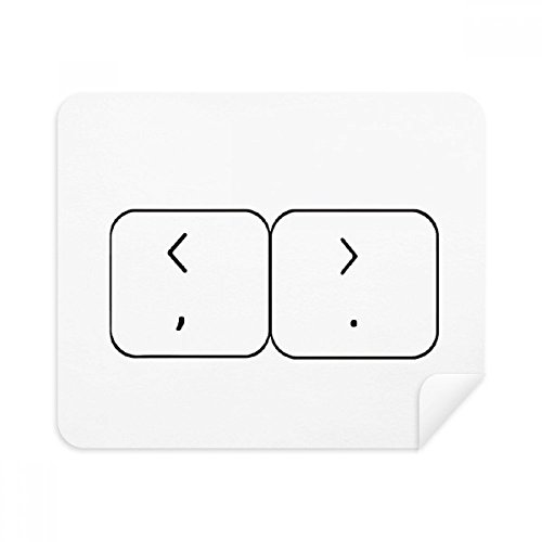 Keyboard Symbol Brackets Cleaning Cloth Screen Cleaner 2pcs Suede Fabric