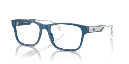 Image of Emporio Armani mens Ea3239f Low Bridge Fit Rectangular Prescription Eyewear Frames