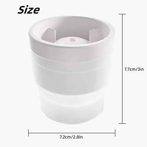 Stackable Circular Ice Hockey Mold, Whiskey Ice Mold, Round Ice Cube Molds, Large Ice Balls Maker With Lid, Easy-Release Ice Ball Maker Molds For Cocktails, Drink, Tea, Coffee, Whiskey (Blue, 2) #TOP1