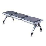3-Sitzer Wartezimmer Sitzbank PU Leder Empfangsstuhl Armlehnenfrei Büro Gäste Sitzgelegenheit Lobbystühle für Bank, Krankenhaus, Schule, Büros, Kliniken und öffentliche Bereiche