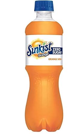 Sunkist Orange Zero (Diet) Soda 20 oz Bottles (Pack of 10, Total of 200 Fl Oz)