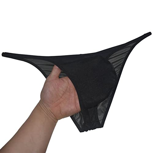 Mens Shiny Mesh Ruched Bikini Briefs Underwear Sheer Cheeky Briefs Contour Pouch Bottoms Pucker Back Pants2