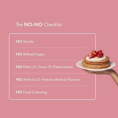 Image of Cosmix No-Nonsense Protein Pancake | 8g Protein /Serving | Instant Breakfast with Supergrain Blend (Oats, Jowar, Kodo, Little Millet) | Pancake Mix | No Maida, No Refined Sugar | Limited Edition | Strawberry - 200g