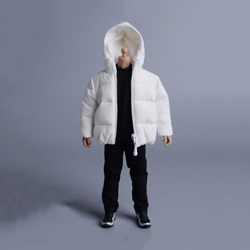 Doudoune à capuche pour homme miniature 1/12 : le style urbain hivernal pour figurine 15,2 cm