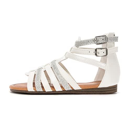 Image of FUNKYMONKEY Girls Gladiator Strap Sandals Flat Thong Cross Strappy Sandals