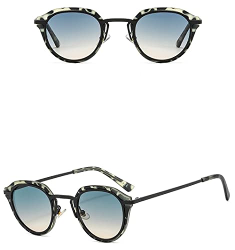 Lunettes de soleil rondes anti-éblouissement monture métal légère pour homme et femme