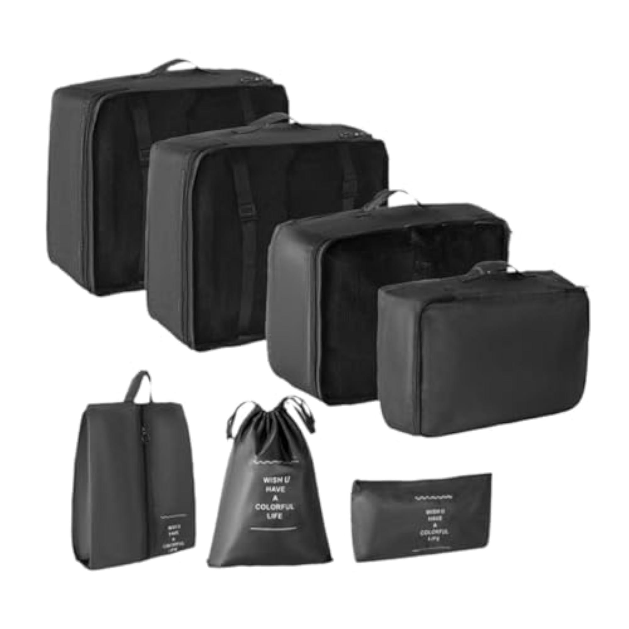 Packing Cubes for Suitcase Travel Bags, Set of 7
