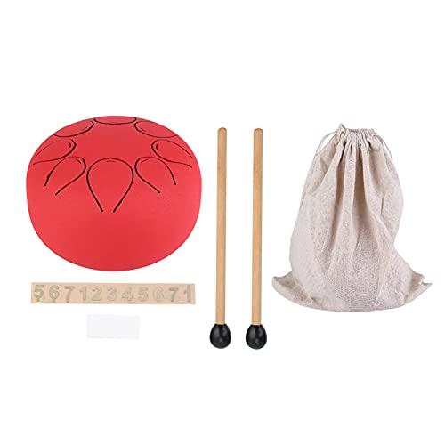 Tyenaza Steel Tongue Drum 6 Pulgadas 8 Notas Rojo miniatura 1