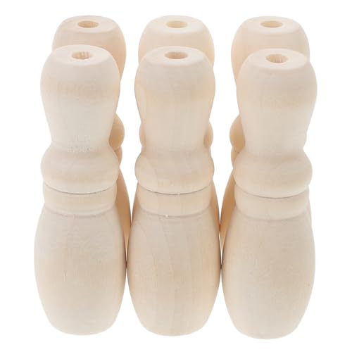 FUNOMOCYA Wooden Blind Cord Pull Ends 6pcs Blind Cord Knobs for Blinds Simple Elegant Long-Lasting