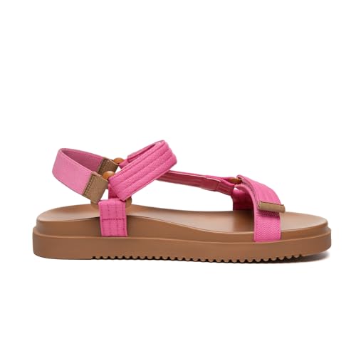 Image of Rihero Women's Flat Sandals Comfortable Open Toe Adjustable Strap Walking Footbed Sandals