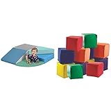 ECR4Kids - ELR-12669F-CT SoftZone Tiny Twisting Foam Corner Climber & SoftZone Patchwork Toddler...