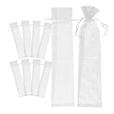 LABRIMP 10pcs Organza Drawstring Bags Folding Fan Pouch Gift Bags Hand Fan Pouch Party Favor Bags Drawstring Pouches