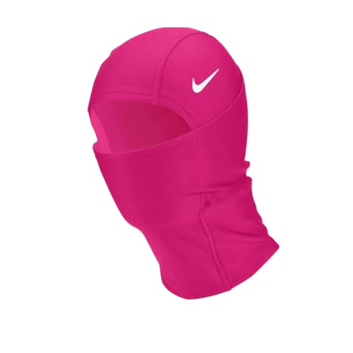 Nike Youth pro Therma FIT Hyperwarm Hood Balaclava Football (Vivid Pink)