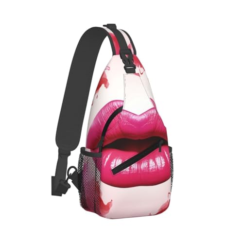Bolso Cruzado Mujer Lips Negro Deportivo miniatura 2