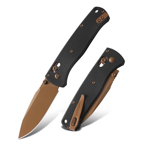 VIRENKNIFE Folding Pocket KnifeLightweight Pocket Knife 2.95 14C28N Steel Blade G10 Handle Small EDC Knife with Pocket Clip Crossbar LockSharp Camping Survival Hiking Knife Gifts for Men Women