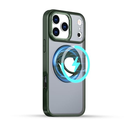 Coque iPhone 17 Pro Max antichoc translucide avec support rotatif 360