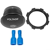 Digitales LED-Voltmeter für 12 V-24 V Systeme, 30 mm Panelmontage, Touch-Switch-Steuerung, echte Batteriespannung, Motorrad/Auto/Boot (blau)