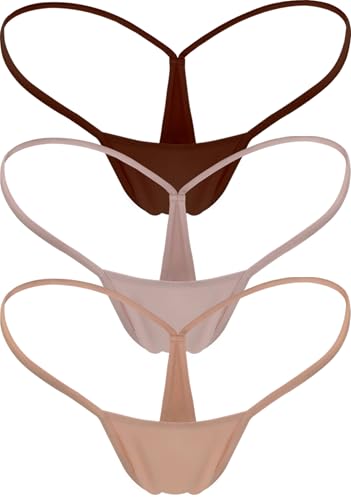 HEROPIE G-string Thongs for Women Seamless Thong Low Rise Micro Back Bikini Bottom No Show Panties Underwear