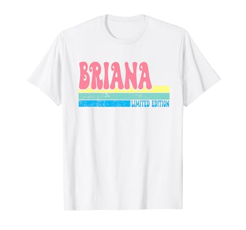 BRIANA Nombre Personalizado Linda Idea Groovy Mujer BRIANA Camiseta