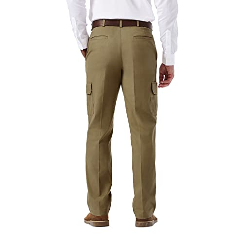 Haggar Men's Comfort Stretch Classic Fit Flat Front Cargo Pant - Regular and Big & Tall Sizes - Image 3
