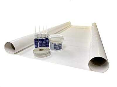 Class A Customs TPO Kit | 8.5 ft Wide X 25 ft Long | RV Rubber Roof Kit | RV Camper Trailer Rubber Roof Repair