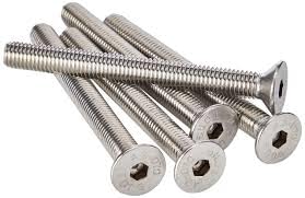 6mm x 65mm (6.5 cm) overall length (thread length 62mm) Stainless Steel 202 grade Counter sunk CSK Flat Allen Head Hex Socket Screws - 5 Nos-image-35