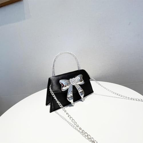 Clutch Purses for Women, Bow Evening Bag, Rhinestone Handle Tote Bag miniatura 5