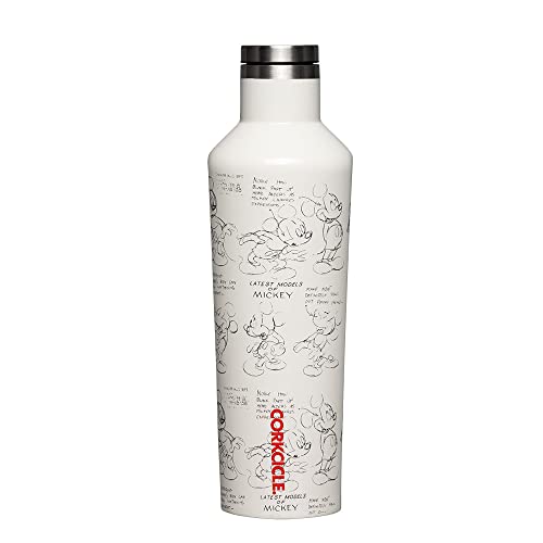 Corkcicle Disney 100 Collection Mickey Mouse Club - Water Bottle And Travel Cup - Keeps Beverages Cold For 25 Hours, Hot For 12 Hours - Triple Insulated With Stainless Steel - White - 16 Oz. #TOP1