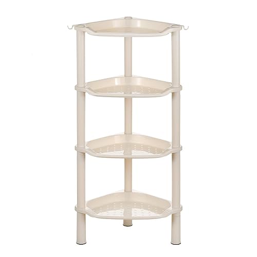 Slzbcy CYSS5-N-N 4 Tier Shower Caddies, Organizer Shelf Corner, Plastic Shower Rack Stands For Bathroom, Storage Bath Shower Caddy, 13.5X 10 X 33.5 Inches, Beige thumb #1