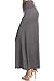 Women's Stylish Spandex Comfy Fold-Over Flare Long Maxi Skirt Made in USA