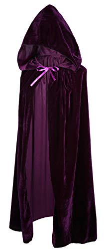 Crizcape Kids Costumes Capes Cloak with Hood for Halloween Party Ages 2 to 18 (Purple, M/80CM)
