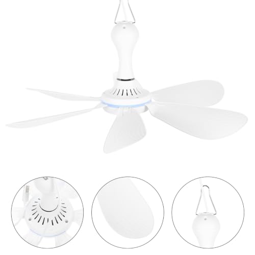 Ventilador de techo portatil USB con viento fuerte de 6 aspas 8