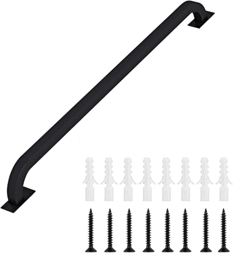 Balustrades foot rail support kit en métal noir mat pour décoration contemporaine