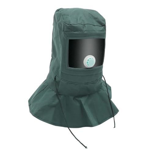 HONITANO Mascarilla Protectora para de Arena con Capucha Transpirable y Válvulas de Respiración Chal Antipolvo de Oxford y Pantalla PC para Trabajo Industrial