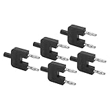 Akozon 5pcs Dual Banane, Plug Double Row 1 Female Bis 2 Männliche Way -Stecker, Dual -Terminals Starke Konnektivität Gute Leitfähigkeits Plugblack Stecker Tor Tivity (Black)