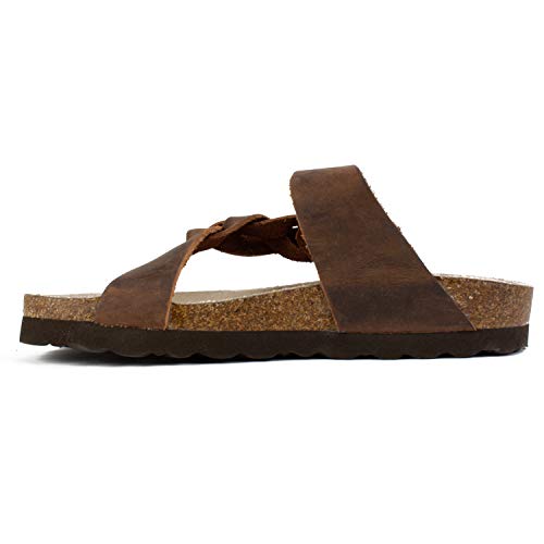 Image of WHITE MOUNTAIN Women's Crawford Signature Comfort Molded Footbed Braided Sandal