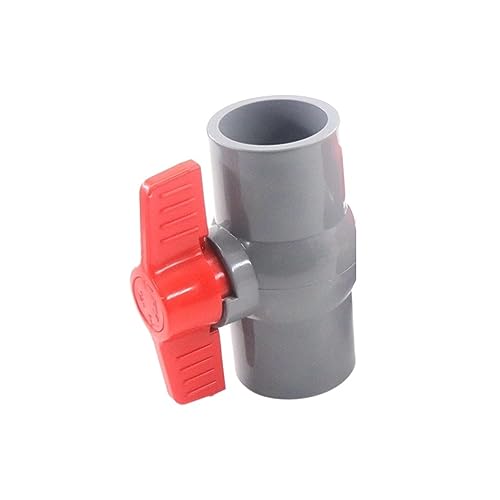 Válvula de bola de PVC gris de 63mm con rosca para sistemas de riego de jardín 2
