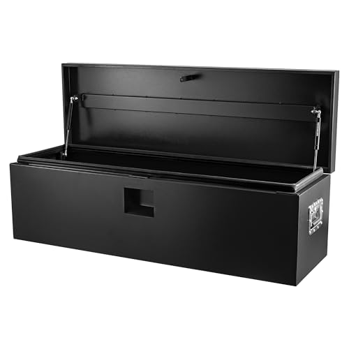 Garvee Coffre à outils acier robuste pour benne de camion - Étanche, joint caoutchouc, serrure sécurisée - Sans poignée - Rangement pick-up, remorque,...