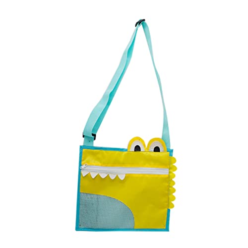 JOINPAYA Bolso Pequeño Concha De Cocodrilo Bolsas De Malla Para Juguetes Bolsa De Malla Para Juguetes De Piscina Juguete De Playa Bolsa De Playa Para Cubo De Arena Yellow Neto