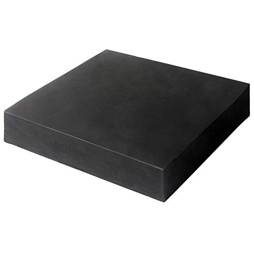 Berolle 1 Pack Solid Rubber Bench Block Jeweler's Rubber Bench Block Rubber Stamping Block for Hammering, Shaping, Chasing, Flattening Metals (15CM x 15CM)