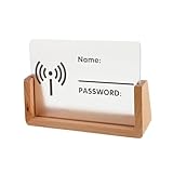 VALICLUD Kreatives Wlan Passwortschild Holzsockel für Gäste Stilvolle Tischdekoration für Zuhause Geschäfts und Hotelgebrauch Transparent Unverzichtbar