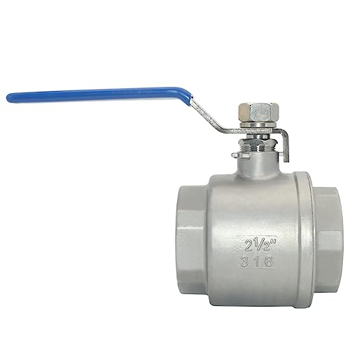 Image of DAN SPEED 2-1 /2 inch NPT Female 316 Stainless Steel Full Port Ball Valve Vinyl Handle WOG1000 (2-1 /2 inch)