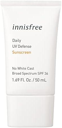 innisfree Daily UV Defense Sunscreen Broad Spectrum SPF 36 Face Lotion, 1.69 Fl Oz (Pack of 1)