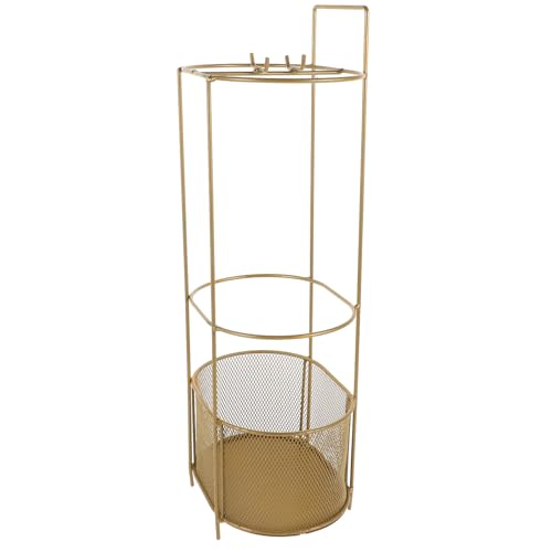 Grand pied de parapluie robuste doré en métal haut de gamme