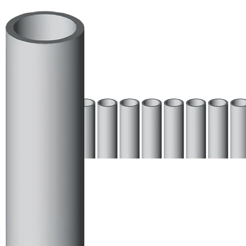 20 Metri Tubo Rigido Canalina Passacavi D20mm, 10 Pezzi da 2 Metri, Per Impianto Eletttrico, Uso Interno e Esterno, Colore Grigio In PVC (10 Pezzi D20mm)