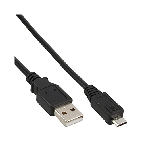 InLine 3 m USB A/MICRO B USB Cable Black 3 m USB 2.0 A - Micro B - USB cable (3 m; USB A; micro USB B, male/male, black, gold)