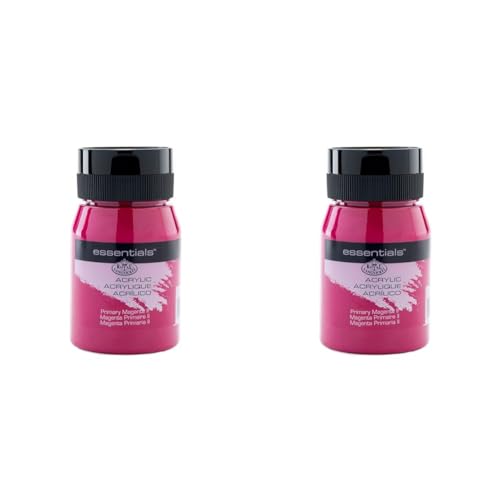 Royal & Langnickel RAA-5122 Essentials 500ml Acrylic Paint - Primary Magenta (Pack of 2)