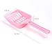 Myuiao Pink Cat Litter Scoop,Tray with Handle Compact Solid Color Cat Litter Sifter Coffee One Size for Tofu Cat Litter and Clay Litter, Durable ABS Plastic Litter Scoop
